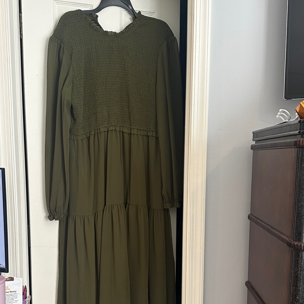 Olive Green Women's Dress